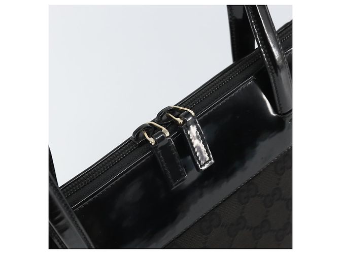 Borsa Tote GG Canvas Gucci Nero Oro 002 1122 3444 Auth ep13276 D'oro - vista 10