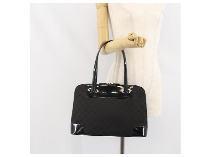 Borsa Tote GG Canvas Gucci Nero Oro 002 1122 3444 Auth ep13276 D'oro - vista 22