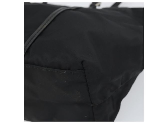 Prada Tote Bag aus schwarzem Nylon mit Silber authentisch 170131 - Ansicht 14