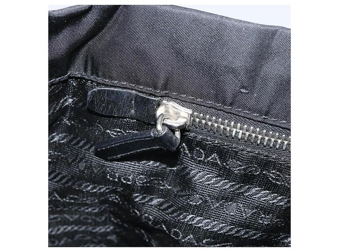 Prada Tote Bag aus schwarzem Nylon mit Silber authentisch 170131 - Ansicht 21
