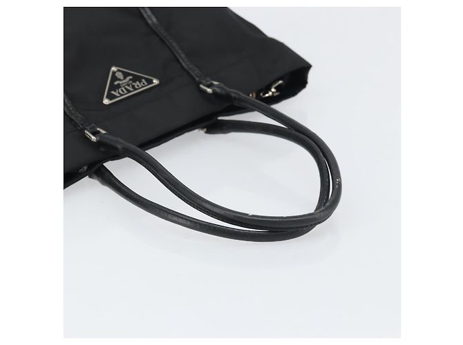 Prada Tote Bag aus schwarzem Nylon mit Silber authentisch 170131 - Ansicht 7