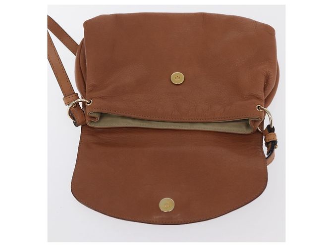Chloé Borsa a Spalla Chloe in Pelle 2 in 1 Marrone Oro Auth BA10275 D'oro - vista 10