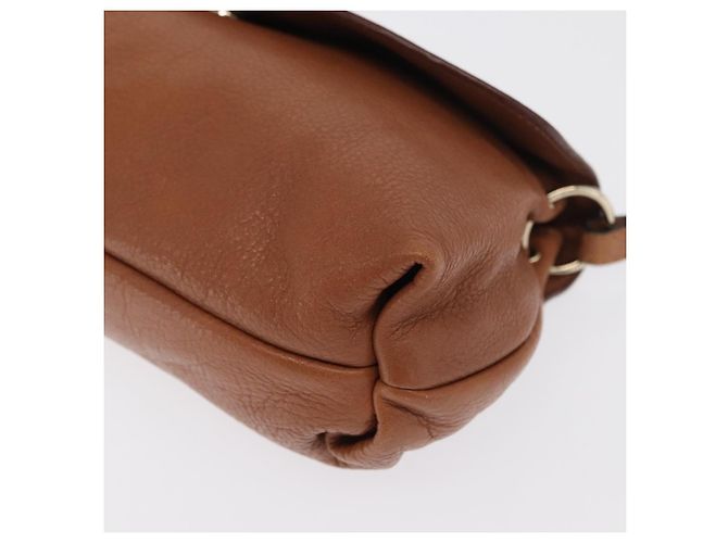 Chloé Borsa a Spalla Chloe in Pelle 2 in 1 Marrone Oro Auth BA10275 D'oro - vista 14