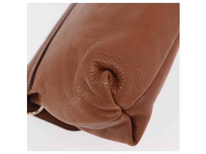 Chloé Borsa a Spalla Chloe in Pelle 2 in 1 Marrone Oro Auth BA10275 D'oro - vista 15