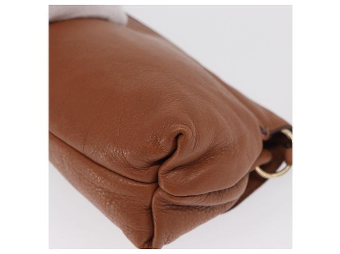Chloé Borsa a Spalla Chloe in Pelle 2 in 1 Marrone Oro Auth BA10275 D'oro - vista 16