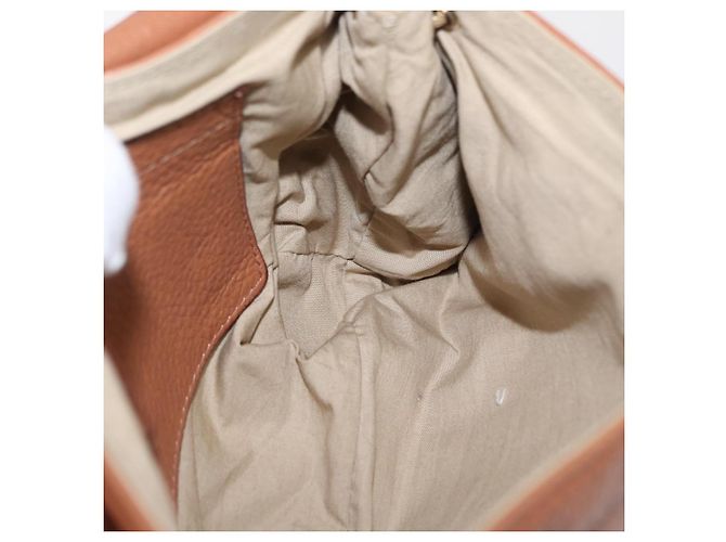 Chloé Borsa a Spalla Chloe in Pelle 2 in 1 Marrone Oro Auth BA10275 D'oro - vista 19