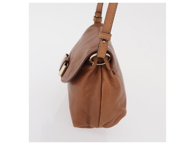 Chloé Borsa a Spalla Chloe in Pelle 2 in 1 Marrone Oro Auth BA10275 D'oro - vista 3