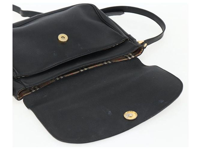 Borsa a Spalla Burberrys in Pelle Nera e Oro Auth ep13305 Nero D'oro - vista 10