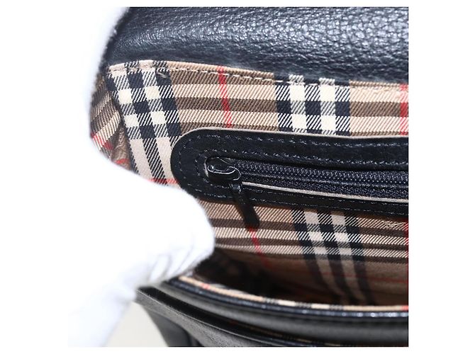 Borsa a Spalla Burberrys in Pelle Nera e Oro Auth ep13305 Nero D'oro - vista 17