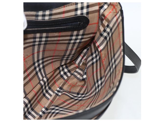 Borsa a Spalla Burberrys in Pelle Nera e Oro Auth ep13305 Nero D'oro - vista 18