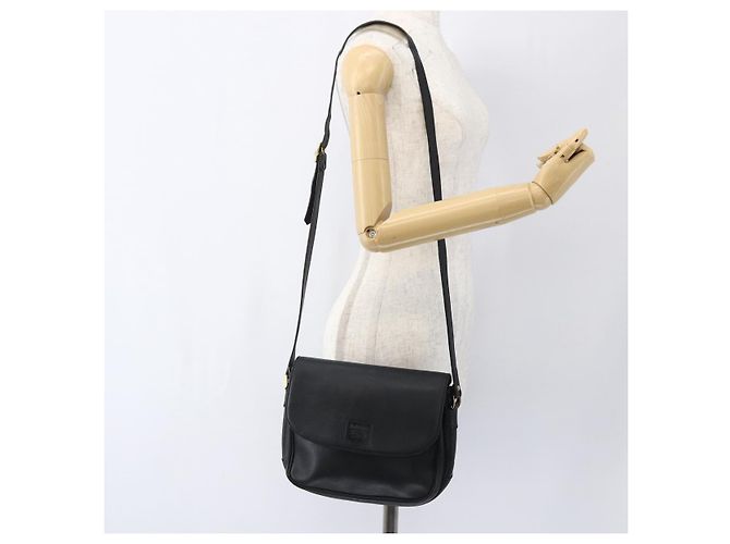 Borsa a Spalla Burberrys in Pelle Nera e Oro Auth ep13305 Nero D'oro - vista 22