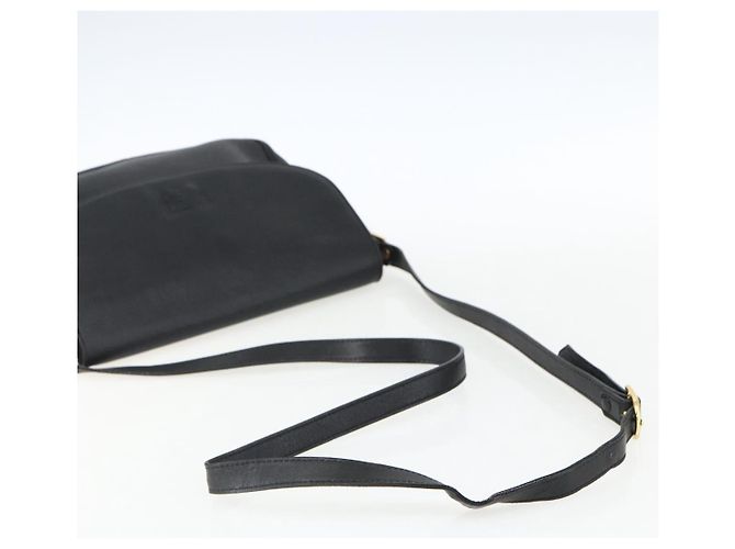 Borsa a Spalla Burberrys in Pelle Nera e Oro Auth ep13305 Nero D'oro - vista 7