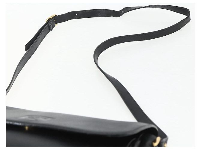 Borsa a Spalla Burberrys in Pelle Nera e Oro Auth ep13305 Nero D'oro - vista 8