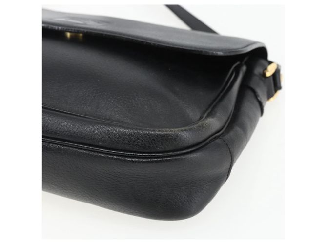 Borsa a Spalla Burberrys in Pelle Nera e Oro Auth ep13305 Nero D'oro - vista 9