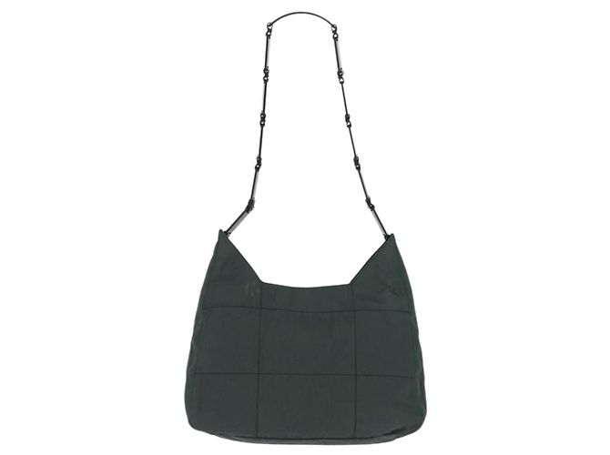 PRADA Tote Bag aus Nylon Khaki Silber authentisch bs33043 - Ansicht 13