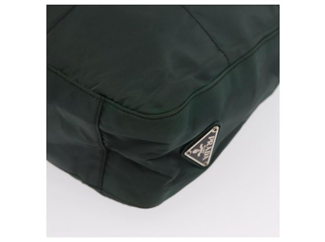 PRADA Tote Bag aus Nylon Khaki Silber authentisch bs33043 - Ansicht 16