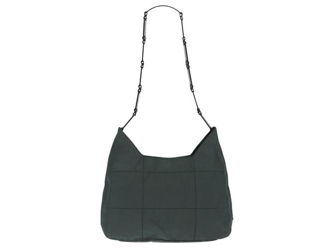 PRADA Tote Bag aus Nylon Khaki Silber authentisch bs33043 - Ansicht 2