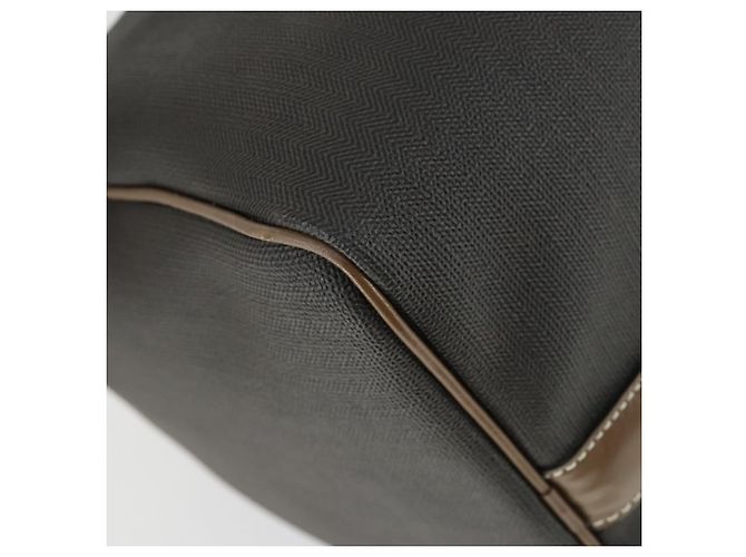 Alfred Dunhill Bolso Boston Dunhill PVC Marrón Dorado Auth 165102 - vista 14