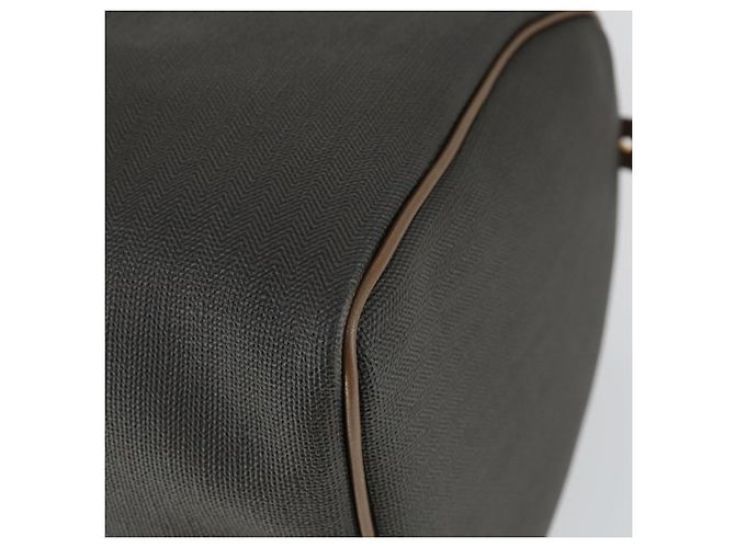 Alfred Dunhill Bolso Boston Dunhill PVC Marrón Dorado Auth 165102 - vista 15