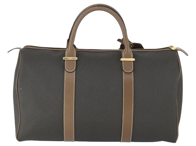Alfred Dunhill Bolso Boston Dunhill PVC Marrón Dorado Auth 165102 - vista 2