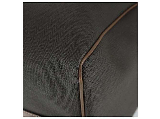 Alfred Dunhill Bolso Boston Dunhill PVC Marrón Dorado Auth 165102 - vista 9