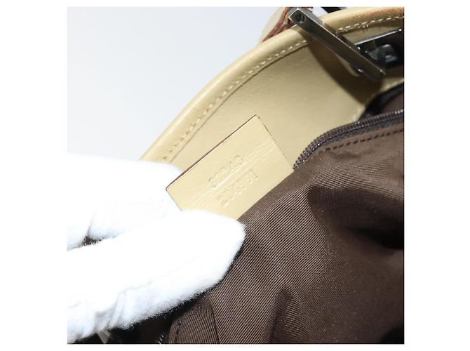 Borsa Tote GG Canvas Gucci Marrone Scuro Argento 31243 Auth ep13258 - vista 12