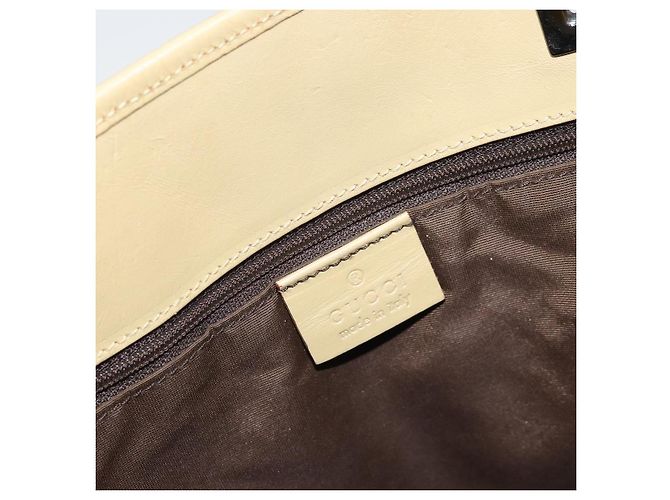 Borsa Tote GG Canvas Gucci Marrone Scuro Argento 31243 Auth ep13258 - vista 19