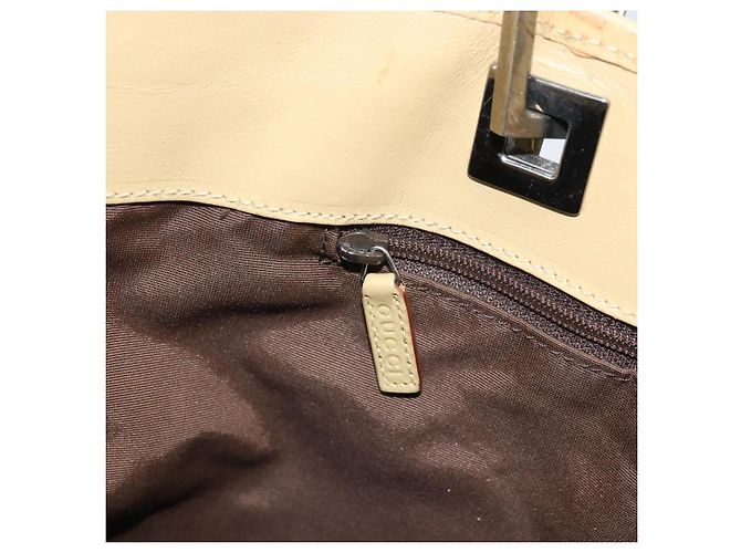 Borsa Tote GG Canvas Gucci Marrone Scuro Argento 31243 Auth ep13258 - vista 22