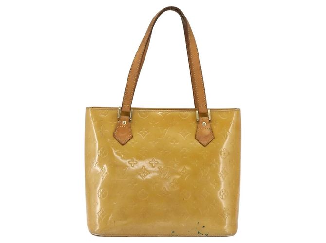 LOUIS VUITTON Borsa a Mano Houston Monogram Vernis Beige M91004 LV Auth ka2099 - vista 13