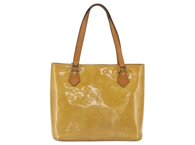 LOUIS VUITTON Borsa a Mano Houston Monogram Vernis Beige M91004 LV Auth ka2099 - vista 2