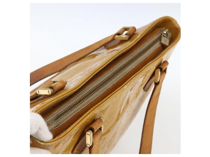 LOUIS VUITTON Borsa a Mano Houston Monogram Vernis Beige M91004 LV Auth ka2099 - vista 6