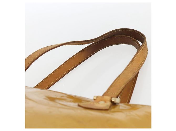 LOUIS VUITTON Borsa a Mano Houston Monogram Vernis Beige M91004 LV Auth ka2099 - vista 8
