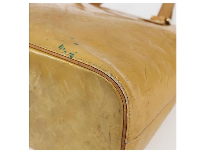 LOUIS VUITTON Borsa a Mano Houston Monogram Vernis Beige M91004 LV Auth ka2099 - vista 9