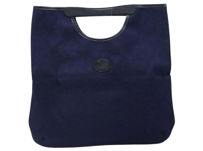Céline Borsa a mano Celine C Sulky in tela blu marina Auth 169427 Blu navy - vista 13