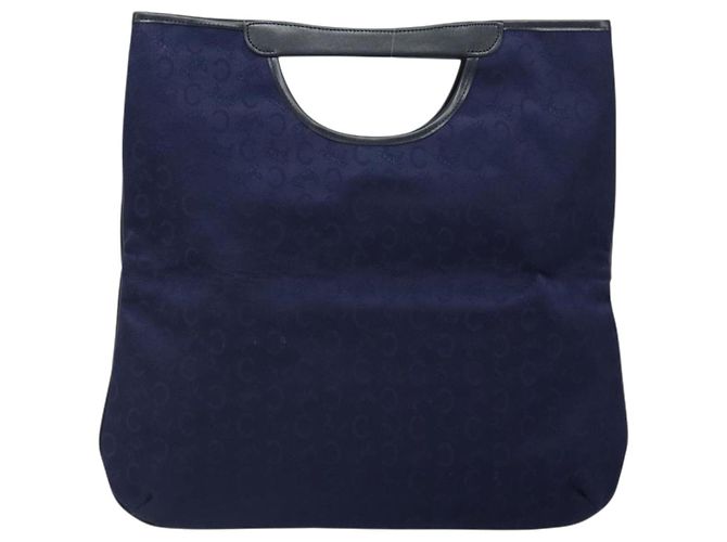 Céline Borsa a mano Celine C Sulky in tela blu marina Auth 169427 Blu navy - vista 2