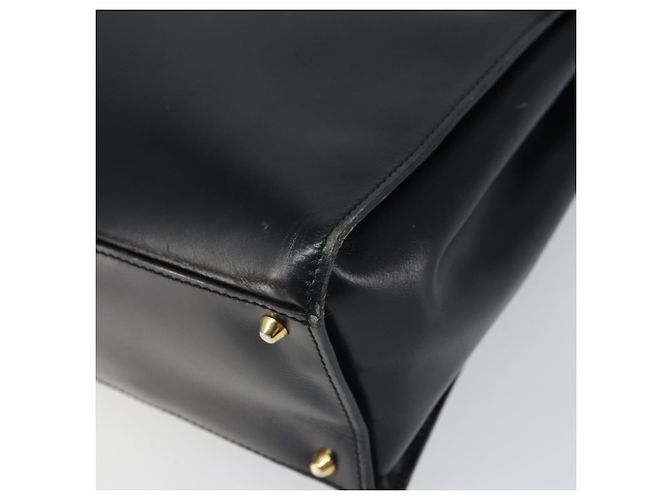 Borsa a mano LOEWE in pelle 2 in 1 nera e oro Auth gh1661 Nero D'oro - vista 10