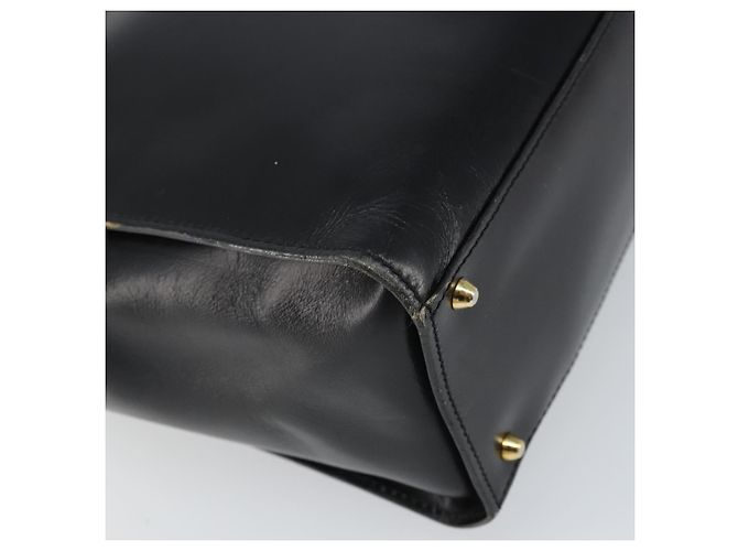 Borsa a mano LOEWE in pelle 2 in 1 nera e oro Auth gh1661 Nero D'oro - vista 15