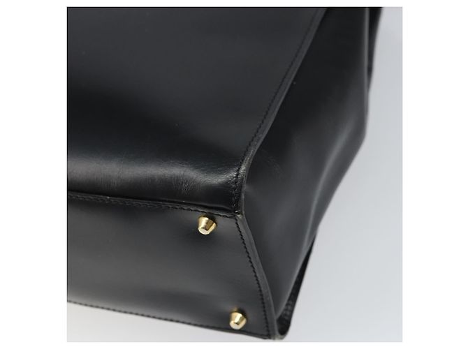 Borsa a mano LOEWE in pelle 2 in 1 nera e oro Auth gh1661 Nero D'oro - vista 16