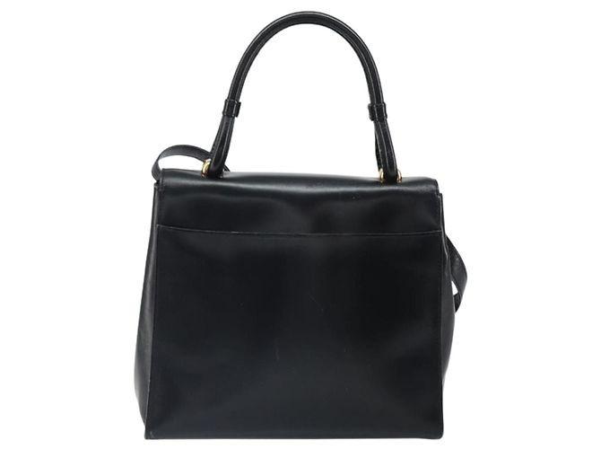 Borsa a mano LOEWE in pelle 2 in 1 nera e oro Auth gh1661 Nero D'oro - vista 2