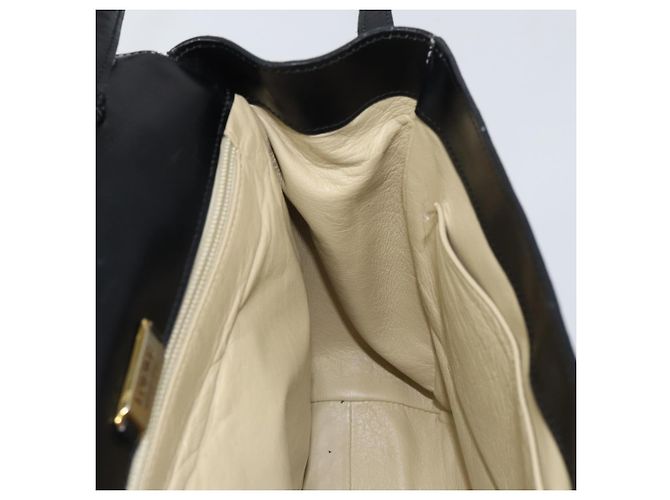 Borsa a mano LOEWE in pelle 2 in 1 nera e oro Auth gh1661 Nero D'oro - vista 20
