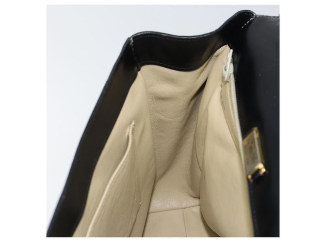 Borsa a mano LOEWE in pelle 2 in 1 nera e oro Auth gh1661 Nero D'oro - vista 21