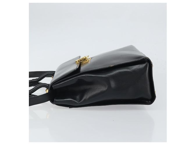 Borsa a mano LOEWE in pelle 2 in 1 nera e oro Auth gh1661 Nero D'oro - vista 4
