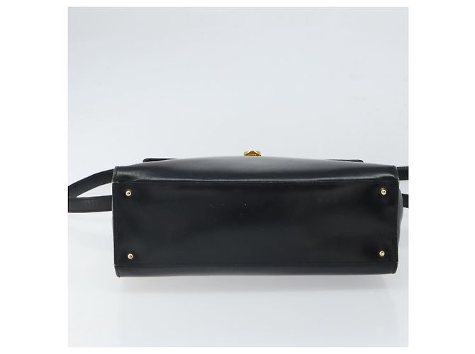 Borsa a mano LOEWE in pelle 2 in 1 nera e oro Auth gh1661 Nero D'oro - vista 5