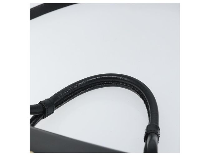 Borsa a mano LOEWE in pelle 2 in 1 nera e oro Auth gh1661 Nero D'oro - vista 9