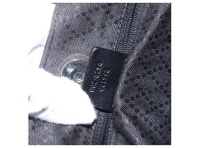 Borsa a mano GUCCI in nylon nero argento autentica 169481 - vista 12