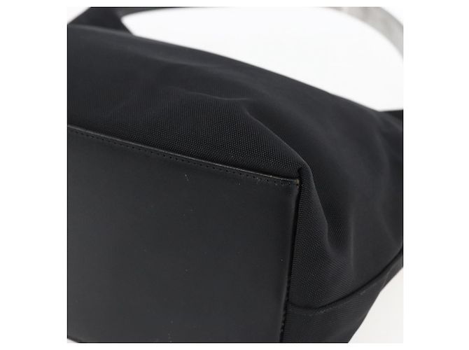 Borsa a mano GUCCI in nylon nero argento autentica 169481 - vista 14