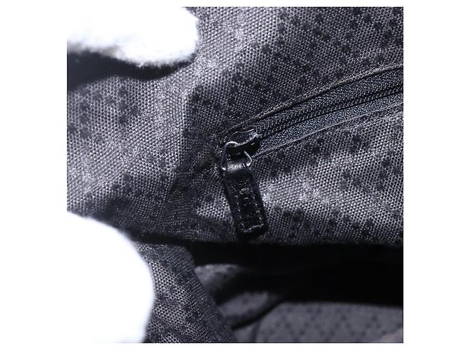 Borsa a mano GUCCI in nylon nero argento autentica 169481 - vista 19