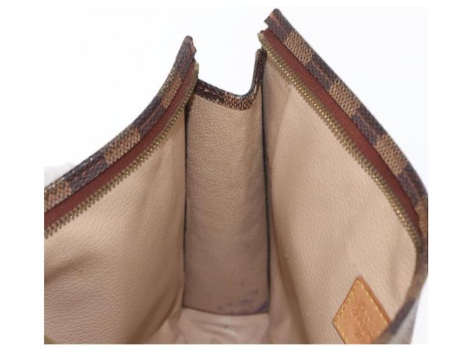 LOUIS VUITTON Poche Toilette 26 Damier Ebene N47543 Auth LV 164696 - vista 18