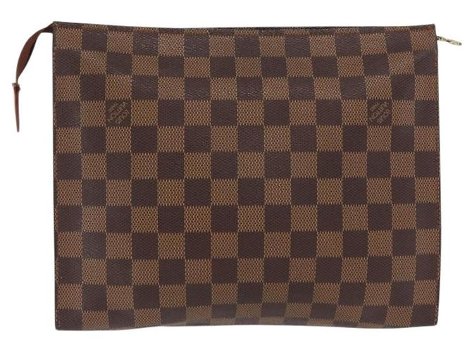 LOUIS VUITTON Poche Toilette 26 Damier Ebene N47543 Auth LV 164696 - vista 2