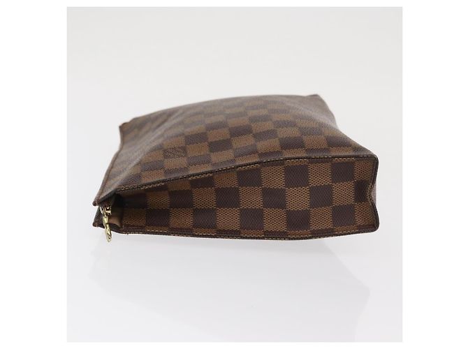 LOUIS VUITTON Poche Toilette 26 Damier Ebene N47543 Auth LV 164696 - vista 4